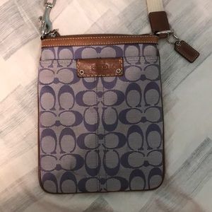 Coach purple logo crossbody bag